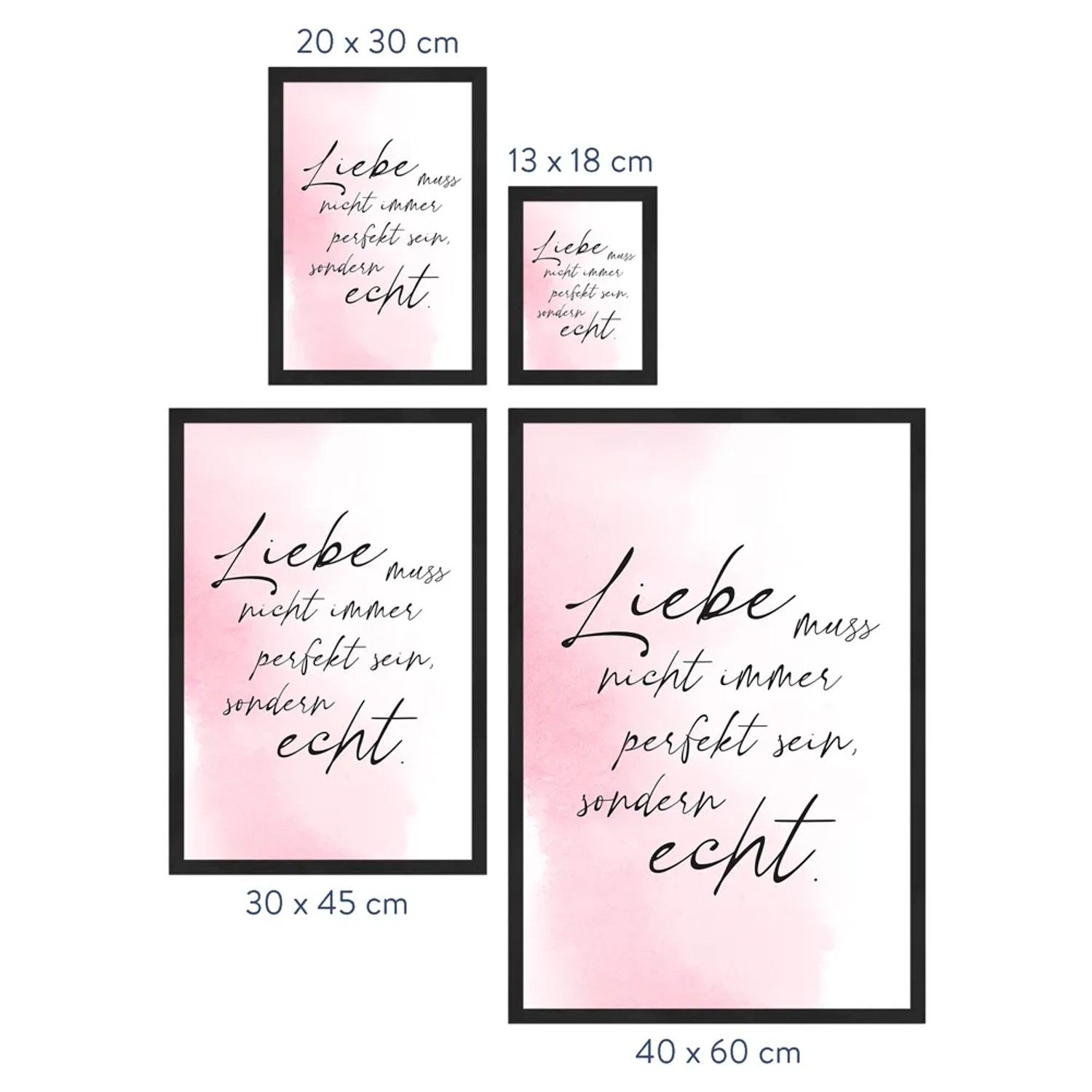 Wandtattoo „Liebe Ist… Für Immer!“ – Selbstklebend, Seidenmatt, In 40 Farben (120x80 Cm)