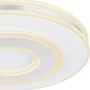 Weiße LED-Deckenleuchte Maru von Globo, dimmbar mit Fernbedienung. Moderne Deckenlampe aus Metall.