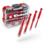 Einhell Diamant-Fliesenbohrer-Set, 4-teilig, mit rotem Bohrer-Set im transparenten XS-Case.