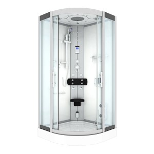 AcquaVapore Duschkabine 100x100 cm mit Regendusche, Handbrause und Massagedüsen.