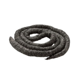 Anthrazitfarbenes Hunter Katzenspielzeug Snaky aus Wollfilz, 115 cm lang.