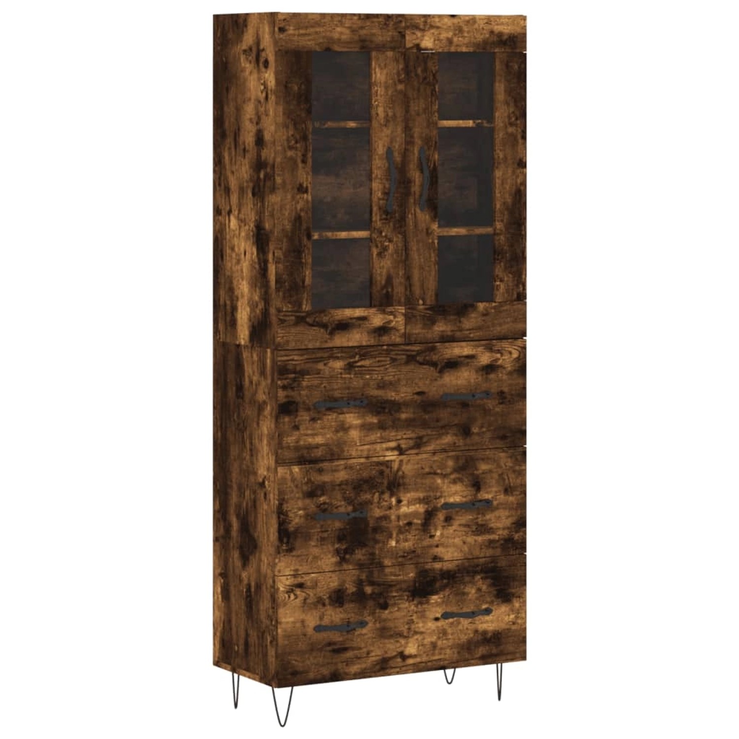 vidaXL Highboard Räuchereiche 69,5x34x180 cm Holzwerkstoff 3198438 günstig online kaufen