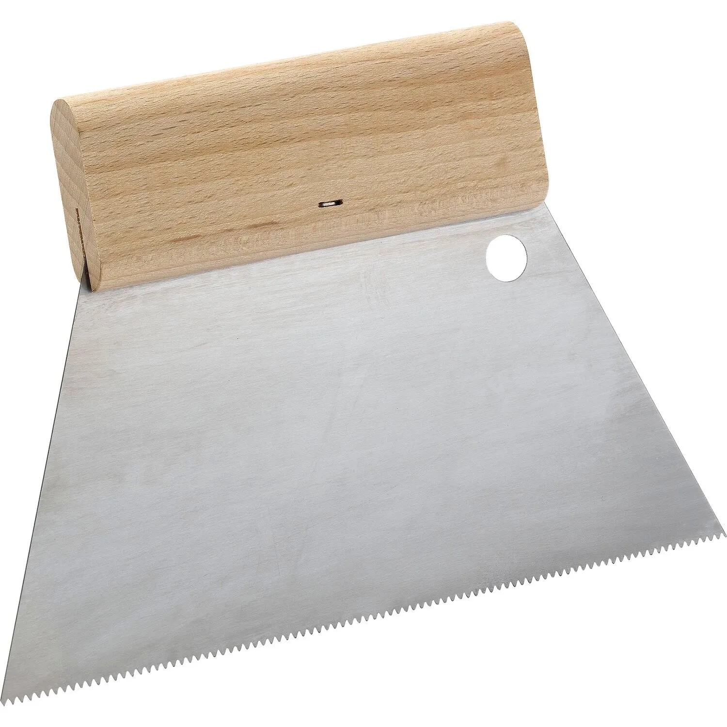 Schuller Eh'klar Zahnspachtel B1 180mm mit Holzgriffleiste Trapezzahnung 2,3mm Stahl