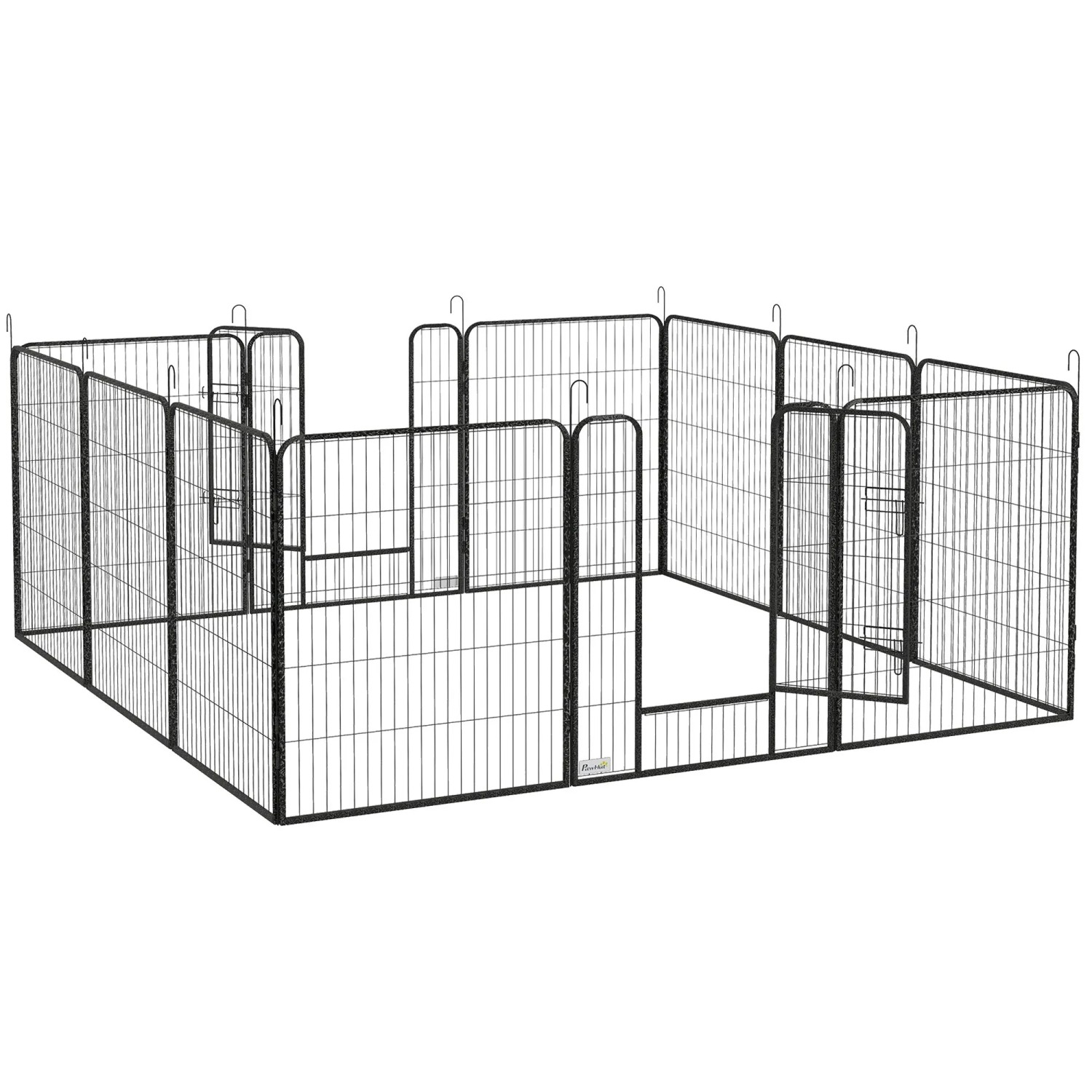 PawHut Welpenauslauf Stahl 240 x 240 x 100cm