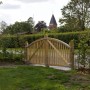 Doppeltor Ligno aus Nadelholz, druckimprägniert, 300x88/118cm für den Gartenzaun.