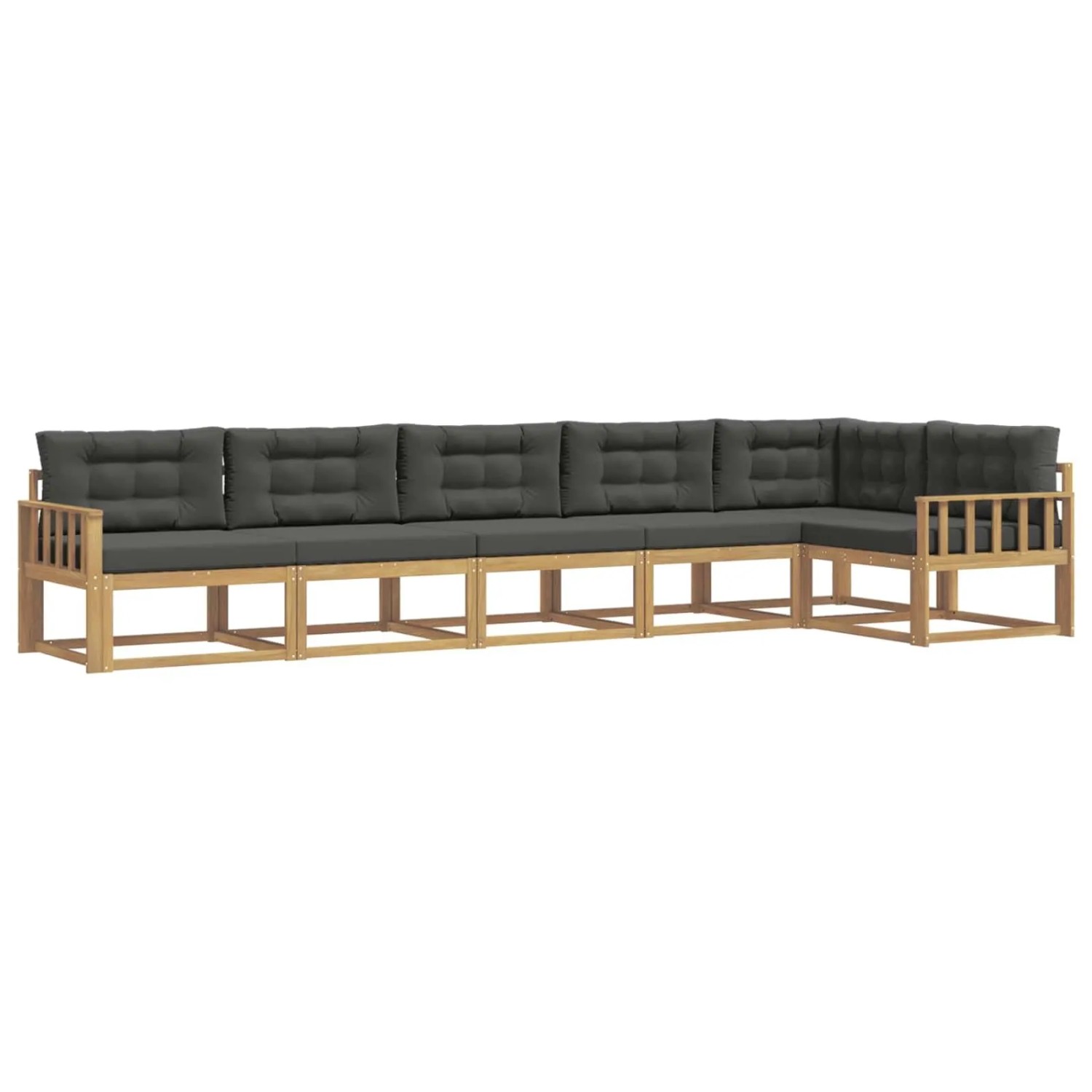 vidaXL Outdoor-Sofagarnitur 4-Tlg Weiß und Anthrazit Polyester 3386511
