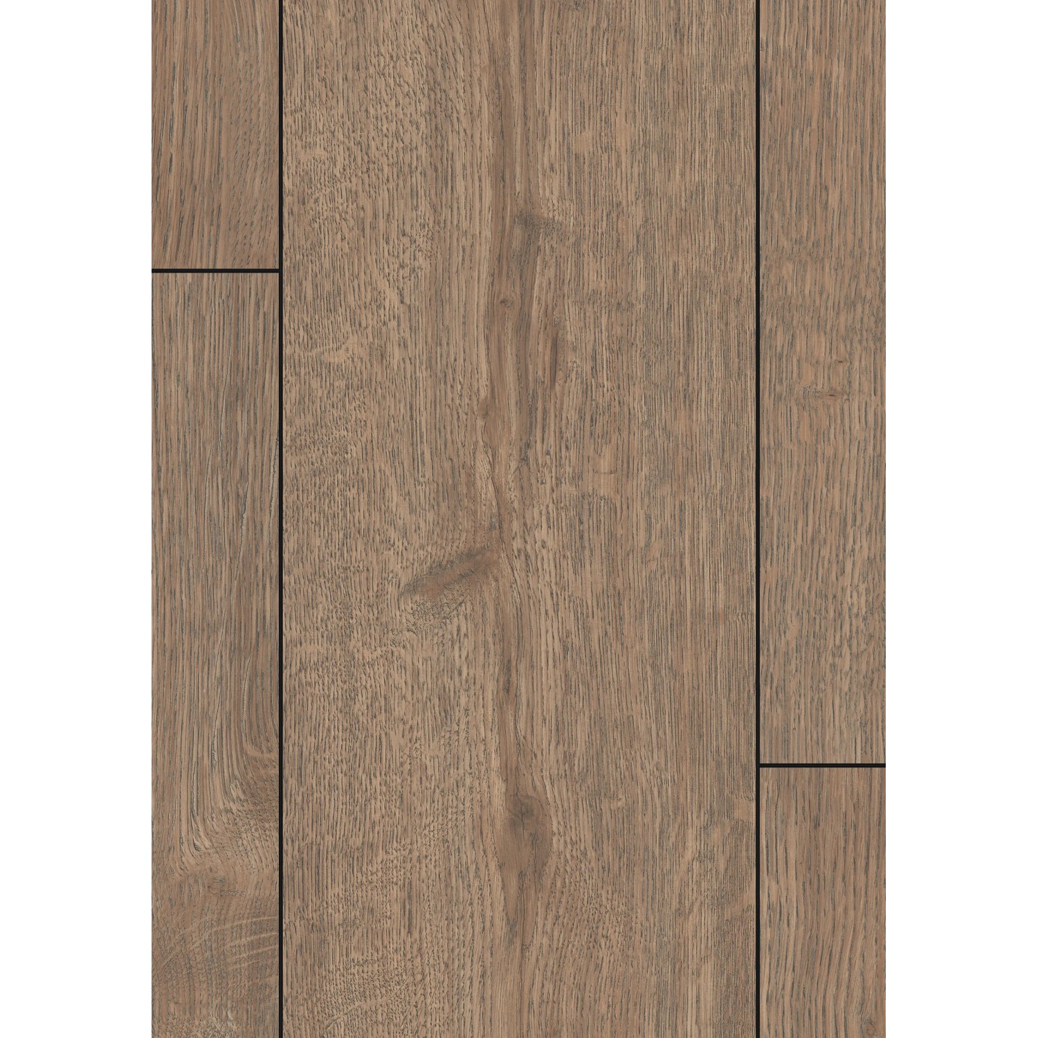 Braunes Egger NatureSense Aqua Laminat in Turin Eiche Optik, 8 mm stark, wasserfest für Bad & Küche.