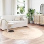vidaXL Kunstschaffell Teppich Tafalla Beige Ø 200 cm Polyester 42021495_2