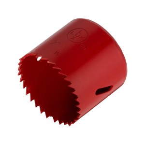 Rote LUX Lochsäge, 51 mm Durchmesser, für Bohrmaschinen.