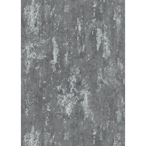 Erismann Vliestapete Casual Chic in Betonoptik, dunkelgrau mit silbernen Akzenten.