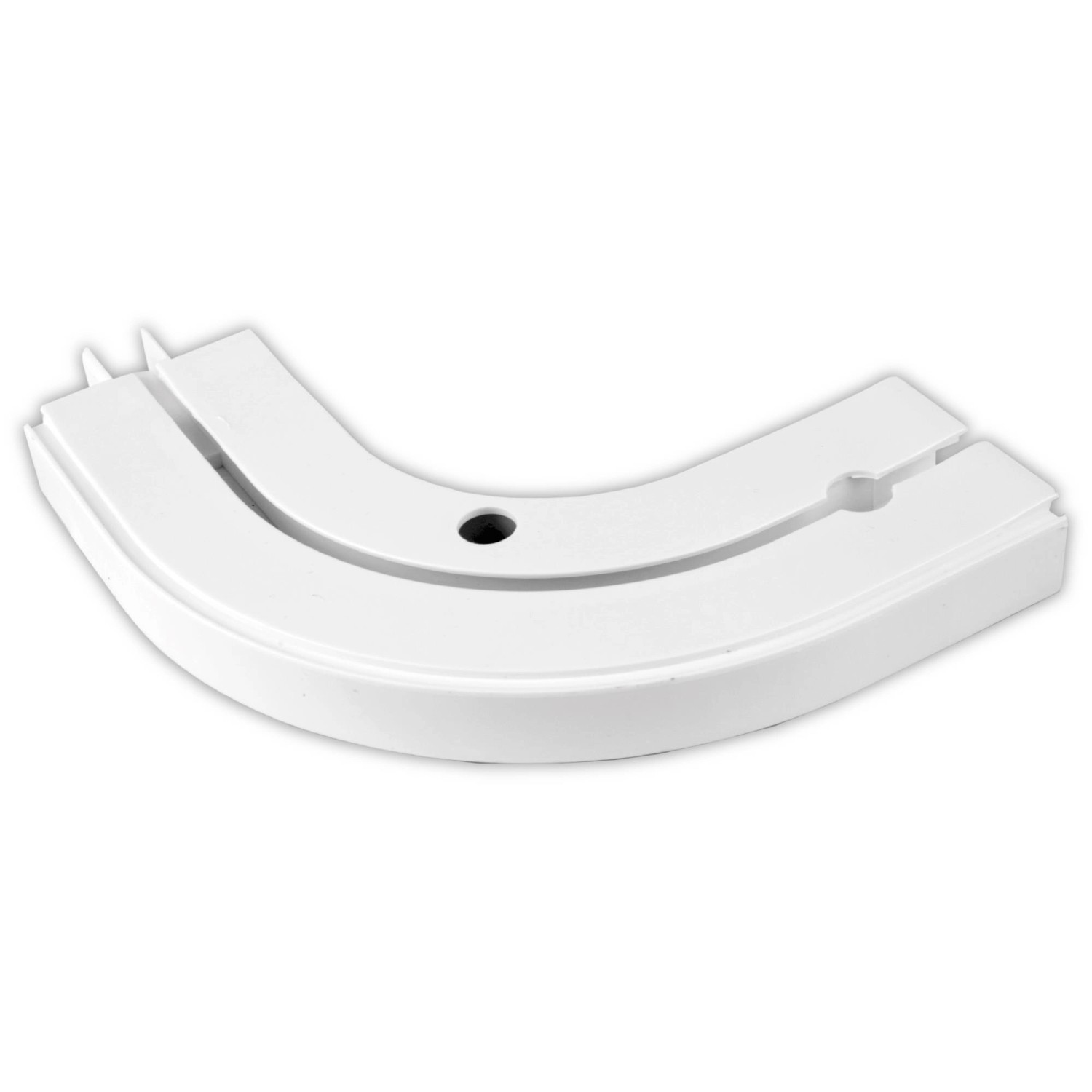 Bestlivings Rundbogen für Gardinenschiene, weiß, aus Kunststoff. Zubehör für Vorhangschienen.