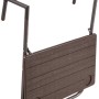Garden Pleasure Hängeklapptisch Tabora für Balkon, Holzoptik, klappbar und höhenverstellbar.