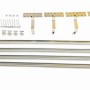 Jet-Line Montageset für 2 Solarpanels auf Ziegeldach, inkl. Schienen, Haken, Klemmen und Schrauben.