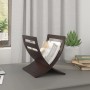 Freistehender, brauner vidaXL Zeitungsständer aus Holz für Wohnzimmer oder Büro.