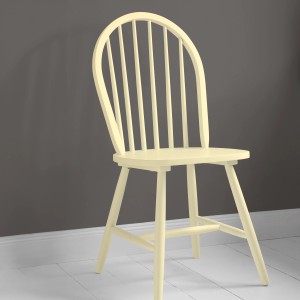 Lackierter Holzstuhl in Elfenbein-Gelb (Alpina Feine Farben Lack No. 31 Elfenbein-Rebellin®)