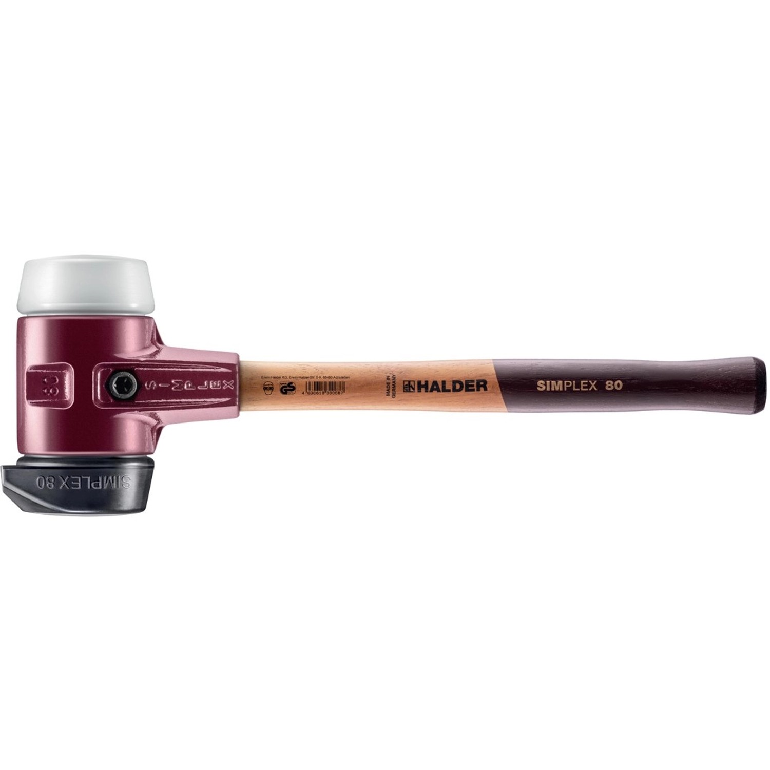 Halder Simplex Schonhammer Ø 80 mm Gummi   Superplastik mit Standfuß günstig online kaufen