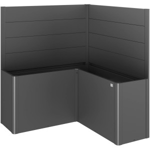 Biohort Sichtschutz Belvedere L-Form, 2 dunkelgrüne Elemente für Hochbeete.