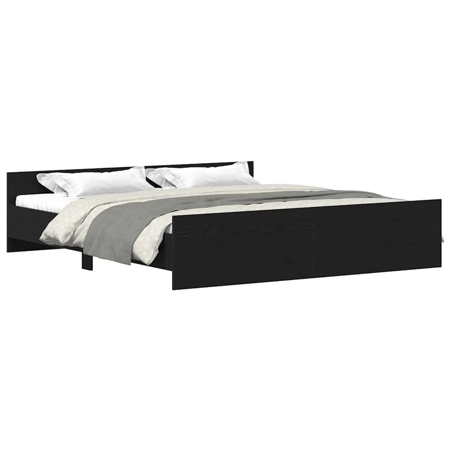 vidaXL Bettgestell ohne Matratze Schwarz Eichen-Optik 200x200 cm 3329305 günstig online kaufen