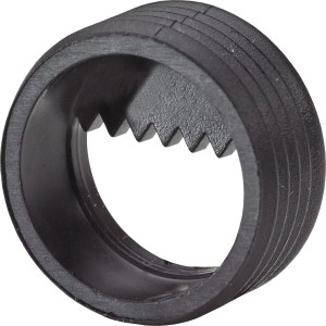 Schwarzer Hettich Spiegelaufhänger aus Kunststoff, Ø 20 mm, 4er-Set für Möbelausstattung.