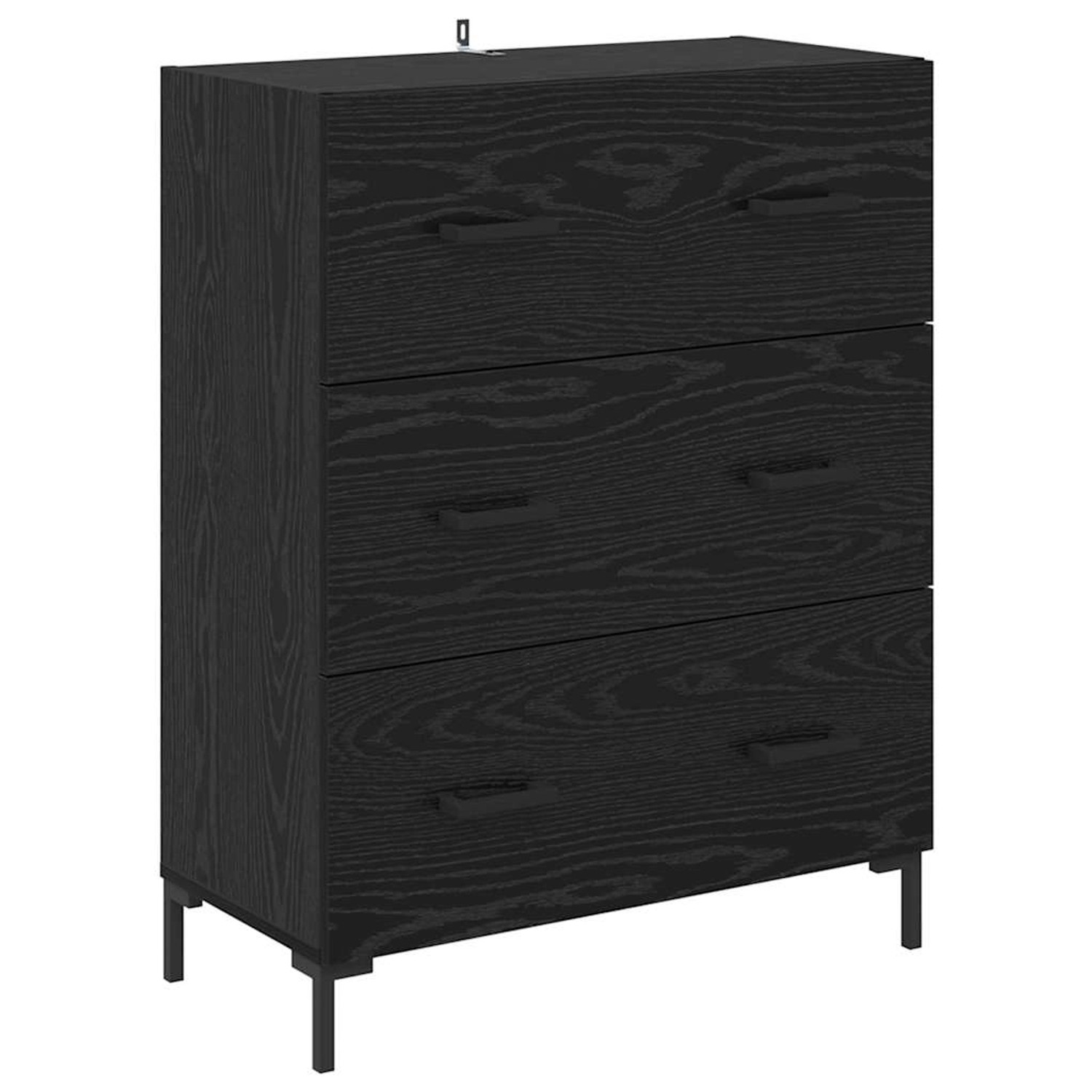 vidaXL Sideboard mit Schubladen Schwarz Eichen-Optik 69,5 x 34 x 90 cm 8815 günstig online kaufen