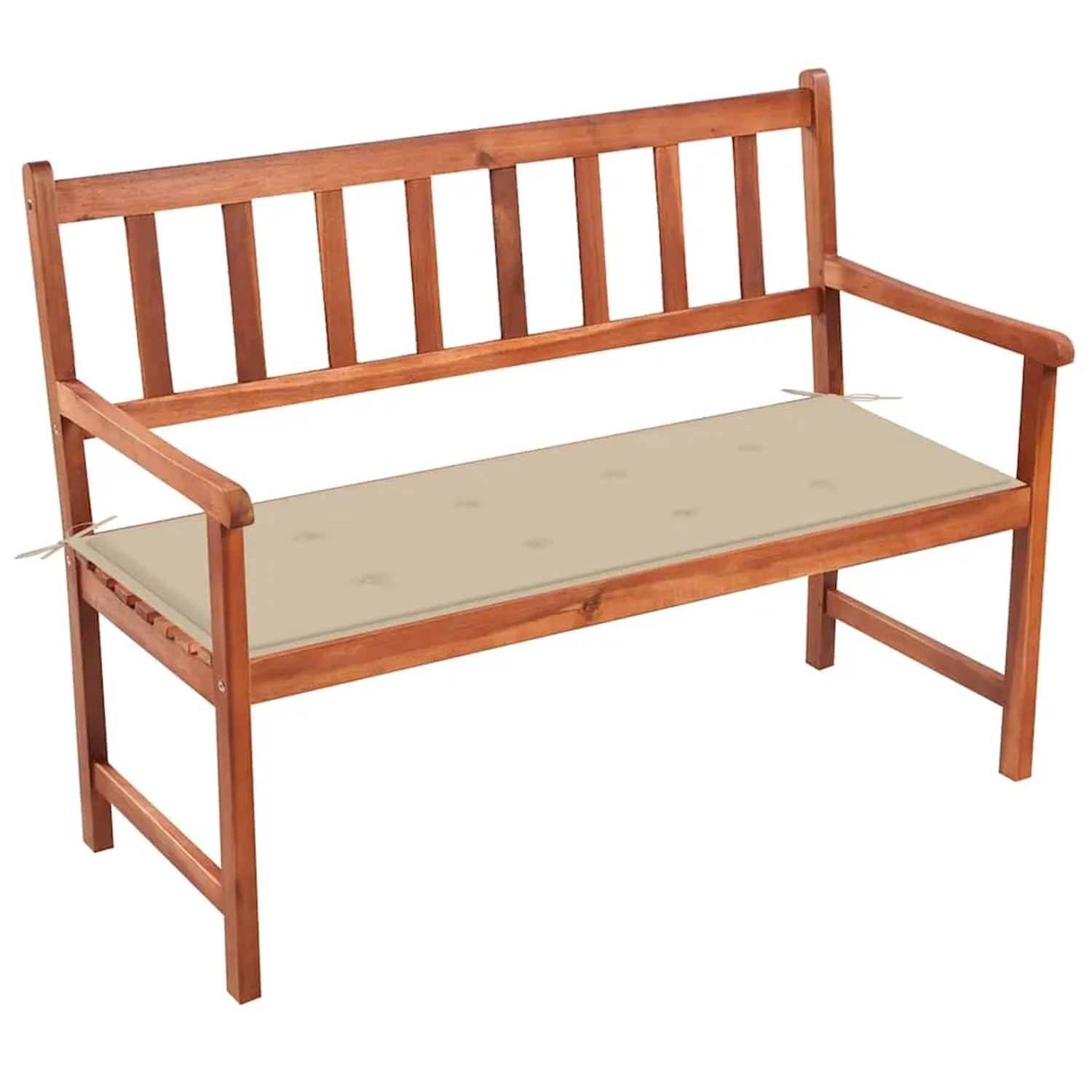 vidaXL Gartenbank mit Auflage 120 cm Massivholz Akazie 3063771