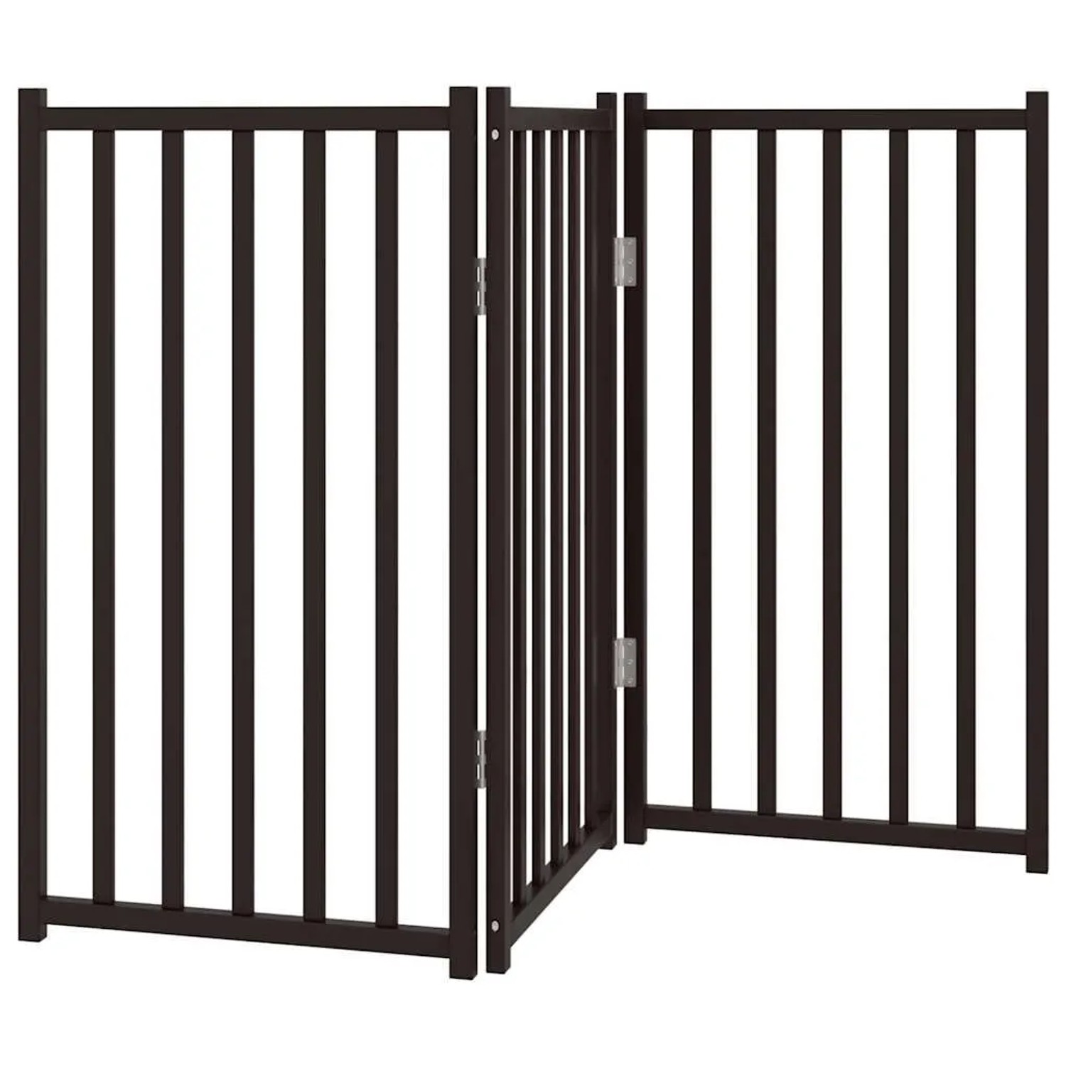 vidaXL 3 Tlg Hundetor Faltbar Schwarz 150 cm Massivholz Tanne 352286