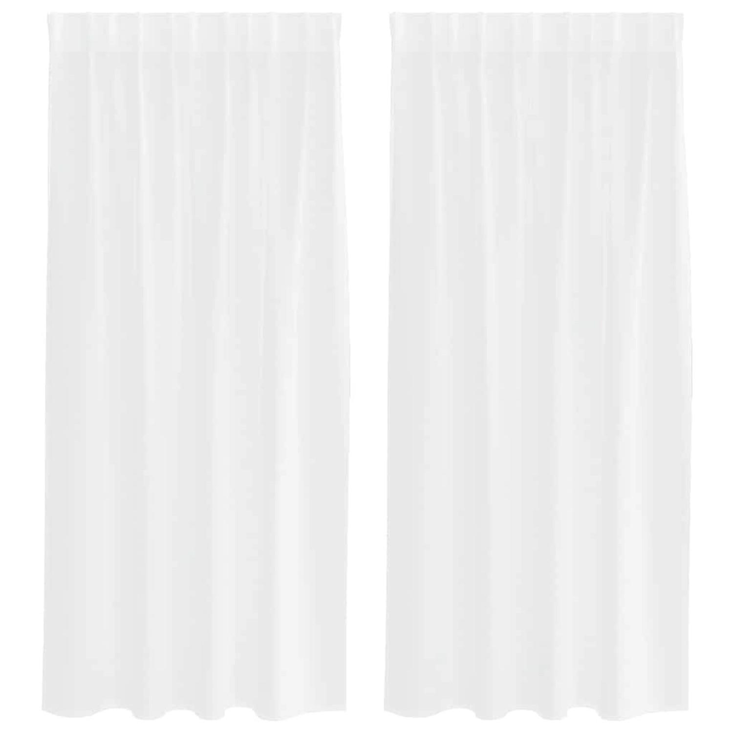 vidaXL Voile-Vorhänge 2 Stk Weiß 140x175cm Polyester 4108008 günstig online kaufen