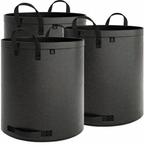 TTL GARDEN Gartensack 3er Set, 272L, reißfest, für Laub und Gartenabfälle.