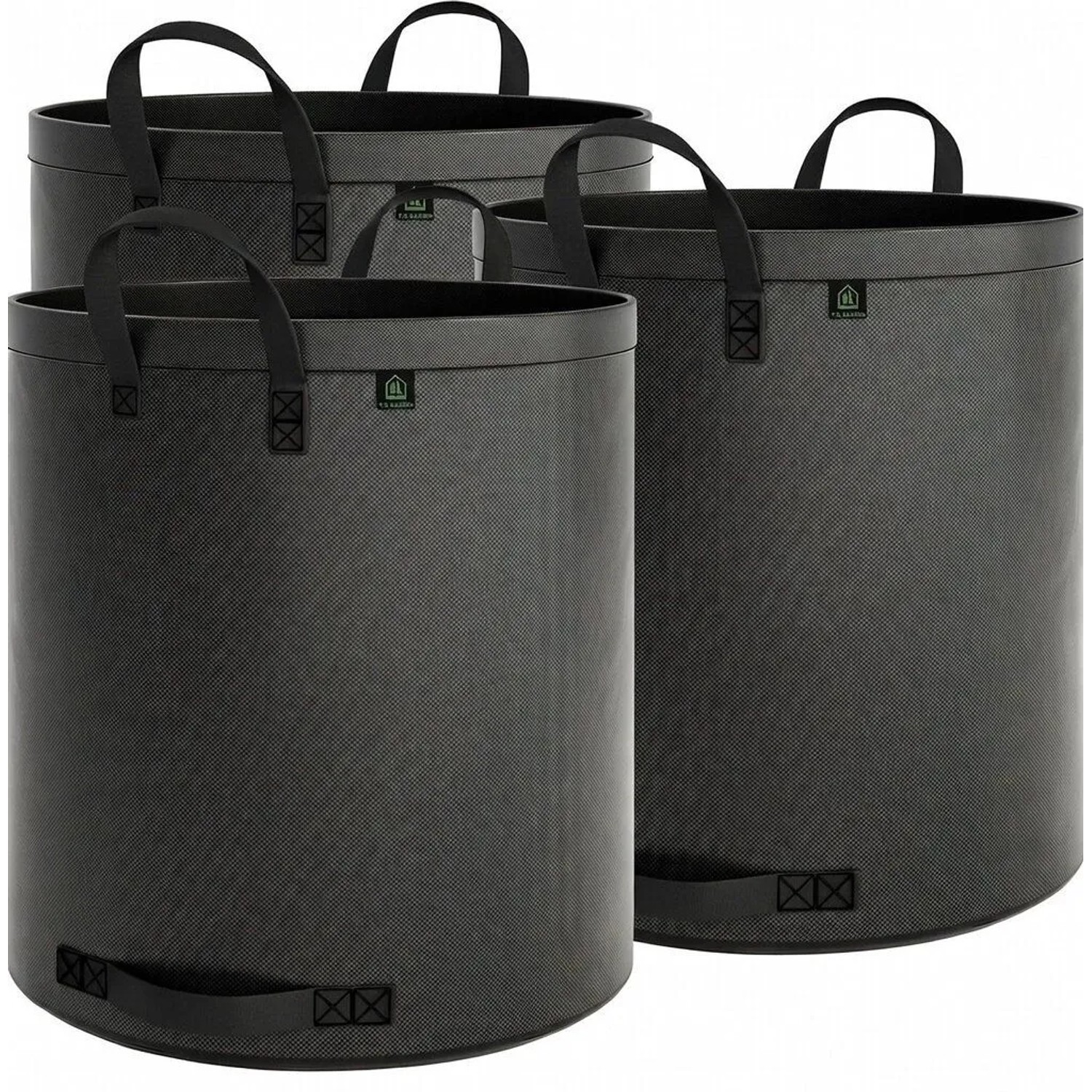 TTL GARDEN SUPER SOLID Gartensack 272 L 3er Set – 200 g/qm Garten Abfallsäcke Schwarz Reißfest Für Laub Gras