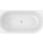 Weiße Ottofond Eckbadewanne Mince Corner XS Rechts, 155x80 cm, Draufsicht.