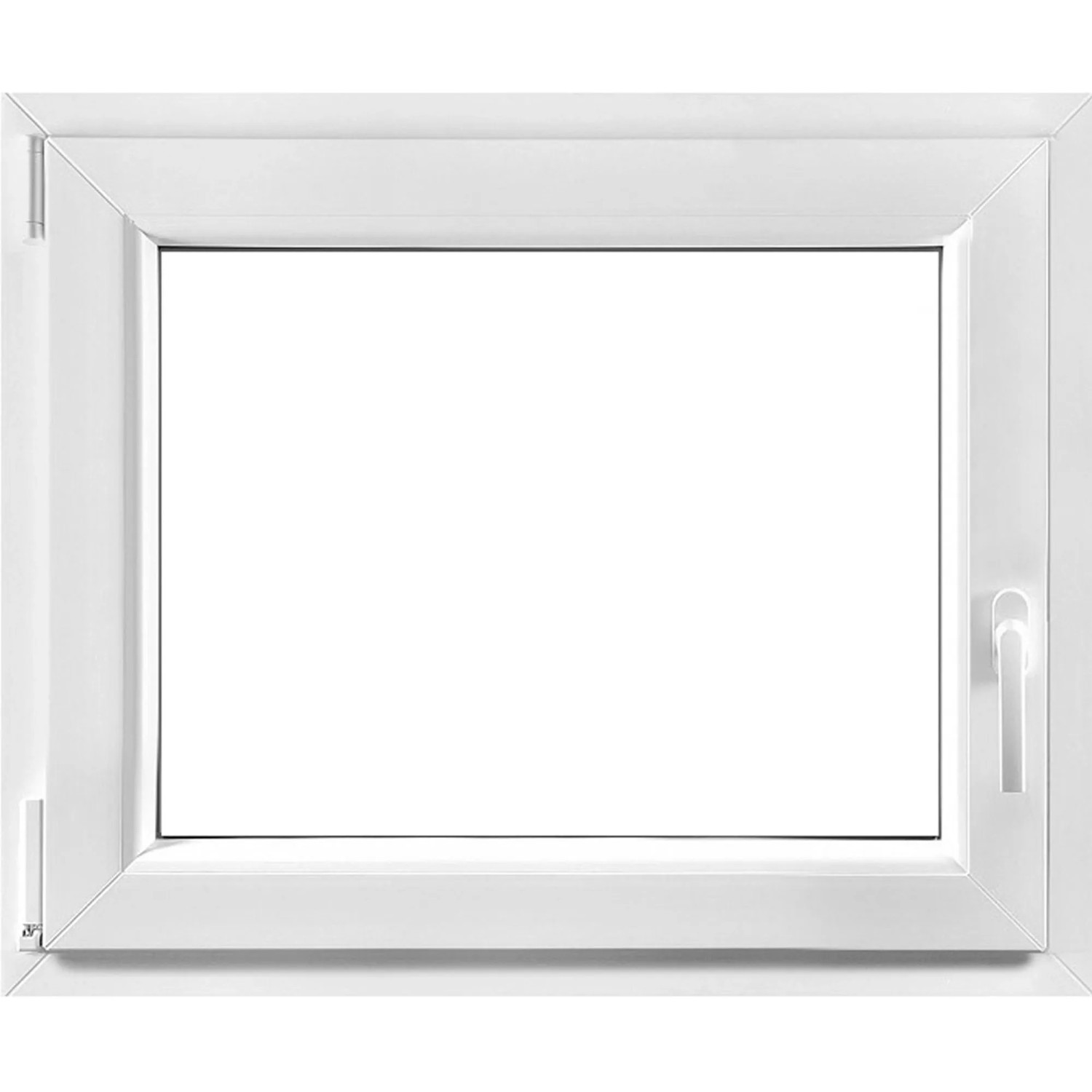 Kunststofffenster Weiß Plus Uw-0,9/W 3-fach Verglasung 50x50 cm B/H Links