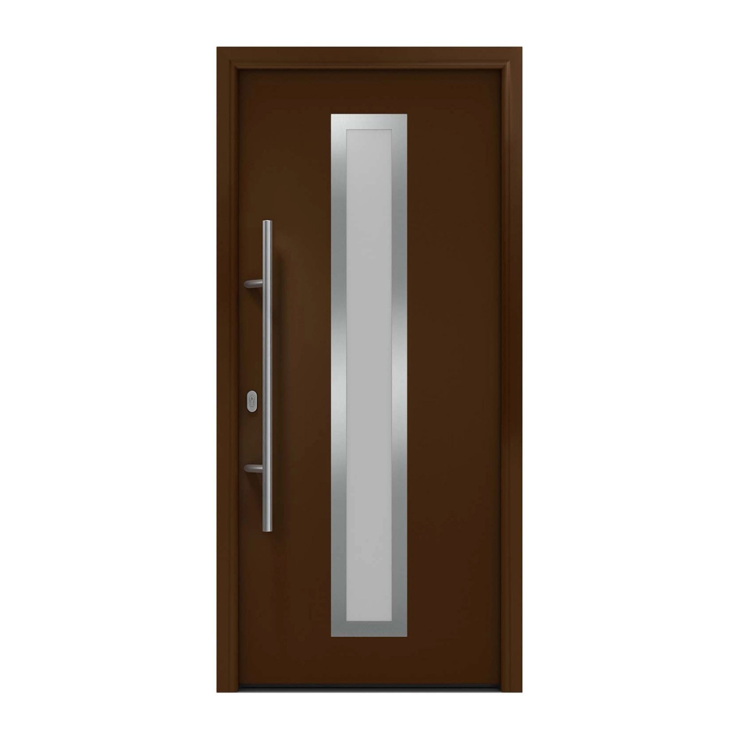 EcoStar Haustür Isopro IP 700S Terrabraun 110 cm x 210 cm DIN L günstig online kaufen