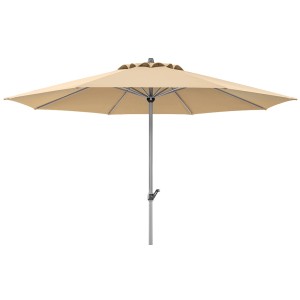 Schneider Marktschirm Gemini, Ø 360 cm, Natur, mit Kurbelmechanik.