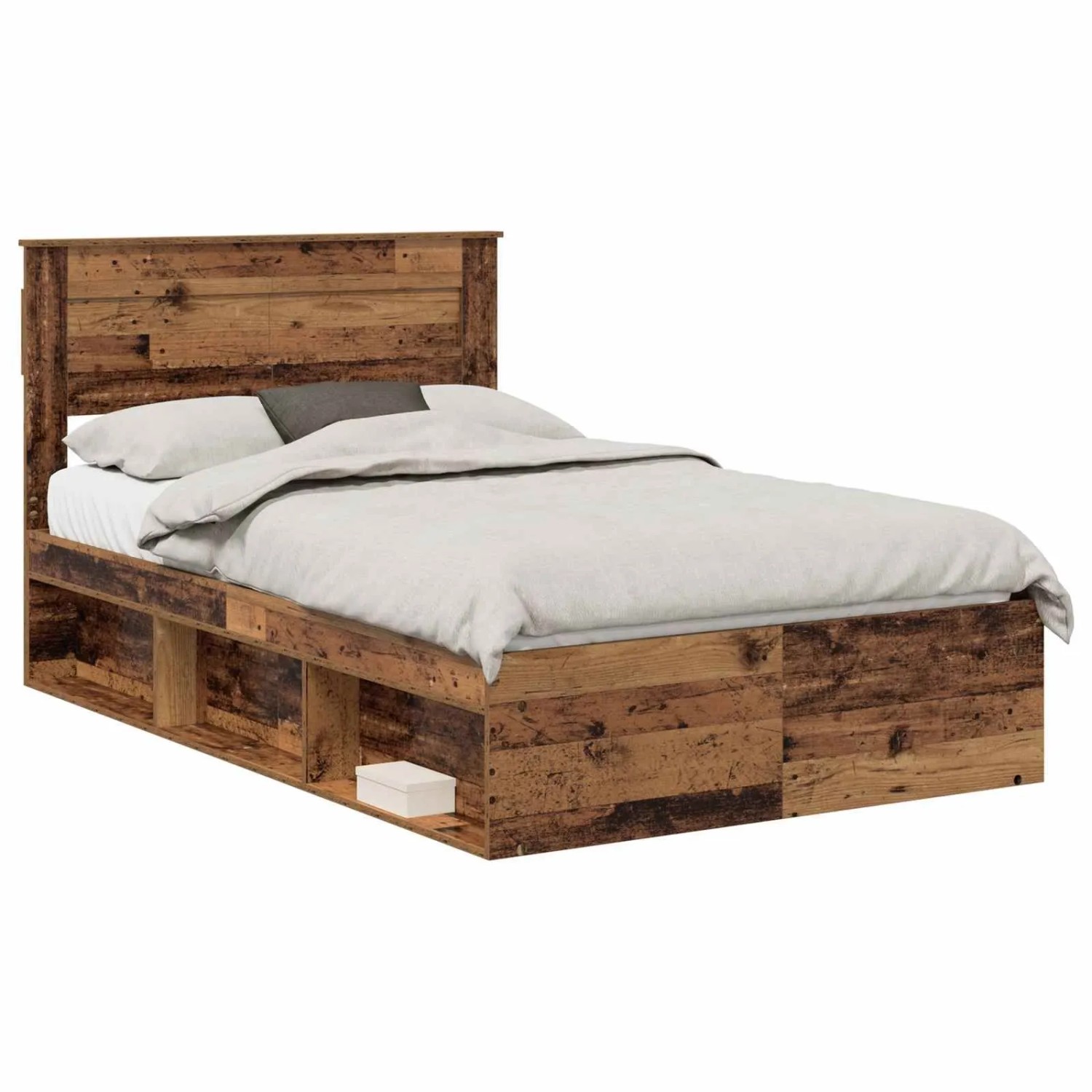 vidaXL Bettrahmen Altholz 120 x 200 cm Massives Kiefernholz 3409789