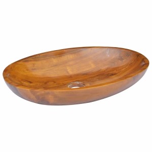vidaXL Waschbecken Massivholz Teak 60x40x10 cm 326162