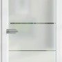 Glasdrehtür mit Siebdruck Dekor, ESG Floatglas, DIN Rechts. Glastür für mehr Licht im Raum.