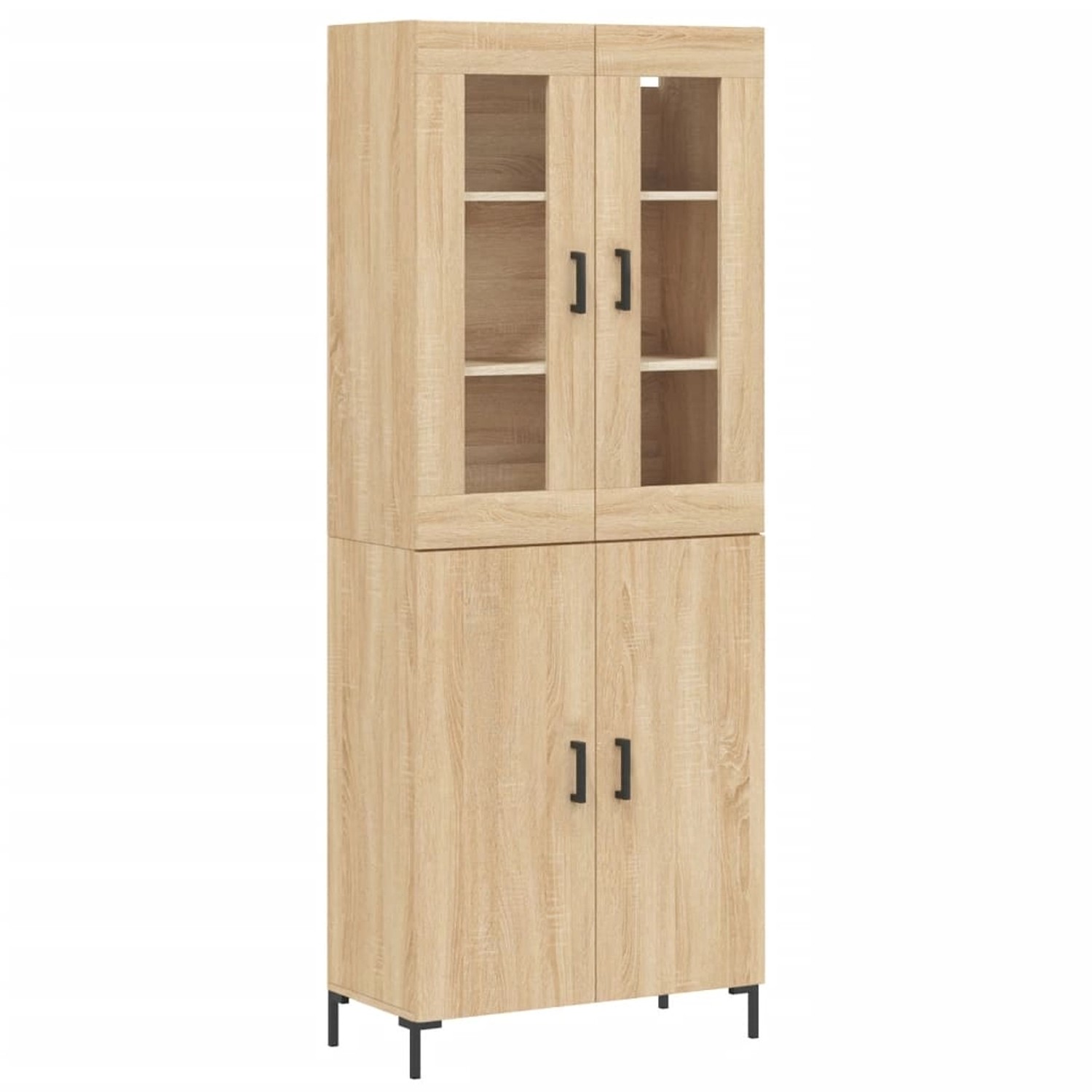 vidaXL Highboard Sonoma-Eiche 69,5x34x180 cm Holzwerkstoff 3198212