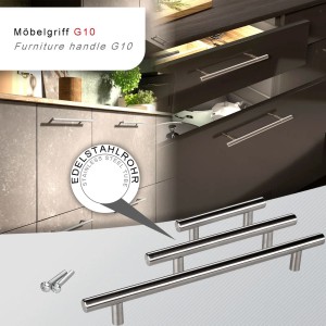 SOTECH Stangengriff G10 BA 96 mm Edelstahl Gebürstet