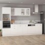 Weißer vidaXL Schubunterschrank (50x46x81,5 cm) aus Holzwerkstoff für die Küche.