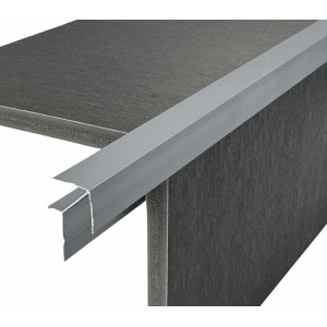 Anthrazitfarbene Aluminium Außenecke für Paneele, 2m, zur Montage von Wand- und Deckenpaneelen.