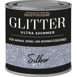 Dose Rust-Oleum Glitzerfarbe Ultra Shimmer Silber, Effektfarbe für Wände, Möbel und Wohnaccessoires.