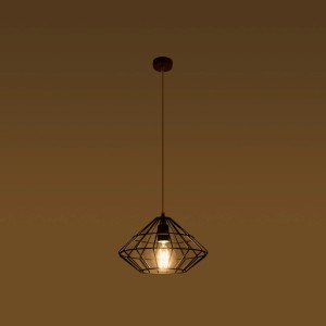 Schwarze Sollux Lighting Hängeleuchte Umberto im Diamant-Design für Lampen & Leuchten.