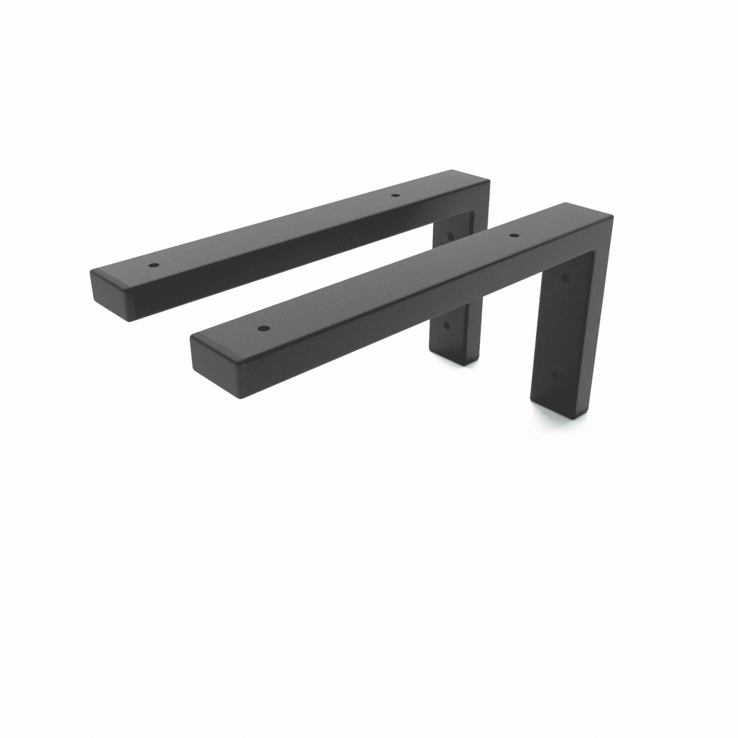 HEVVA Waschtischhalterung MAIN 30 cm Tief 2er Set Schwarz günstig online kaufen