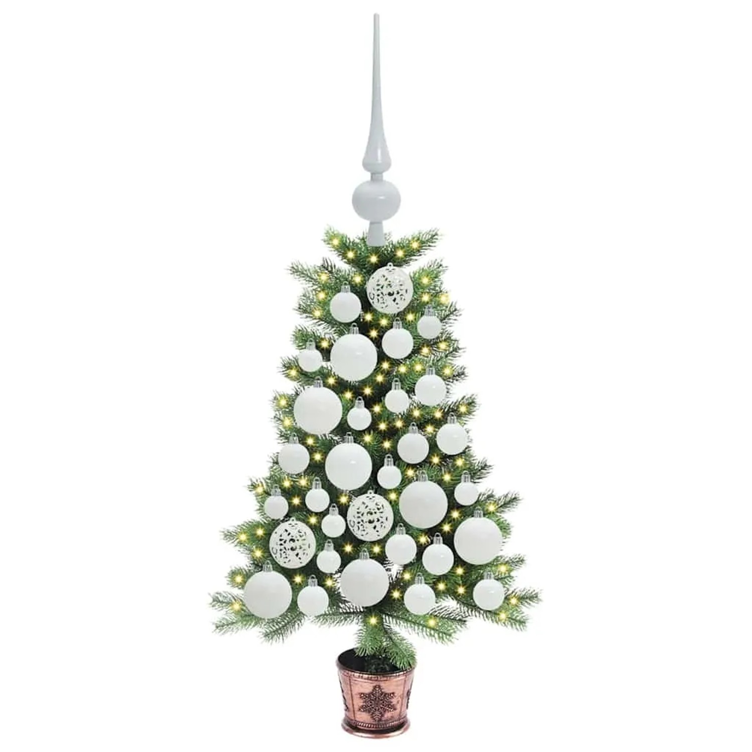 vidaXL Weihnachtsbaum mit 150 LEDs mit Ständer Grün 65 cm PE 3396294
