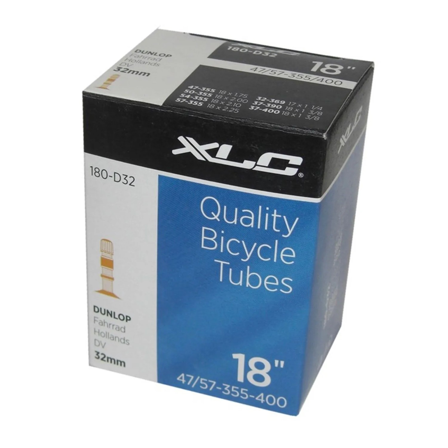 XLC Fahrradschlauch 18x1.75/2.125 32/50-355/400 DV 35 mm