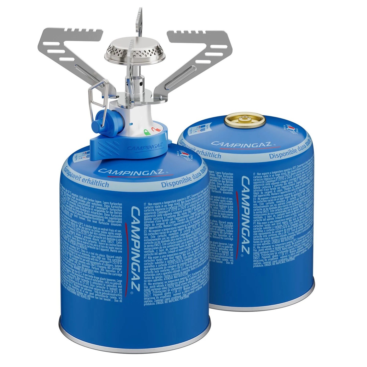 Campingaz Gaskocher-Kit Ready To Go Kocher inkl. 2 Gaskartuschen CV 470 Plus