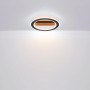 Moderne LED-Deckenleuchte Mattia, schwarz matt, 450x450 mm. Elegante Deckenlampe für Innenräume.