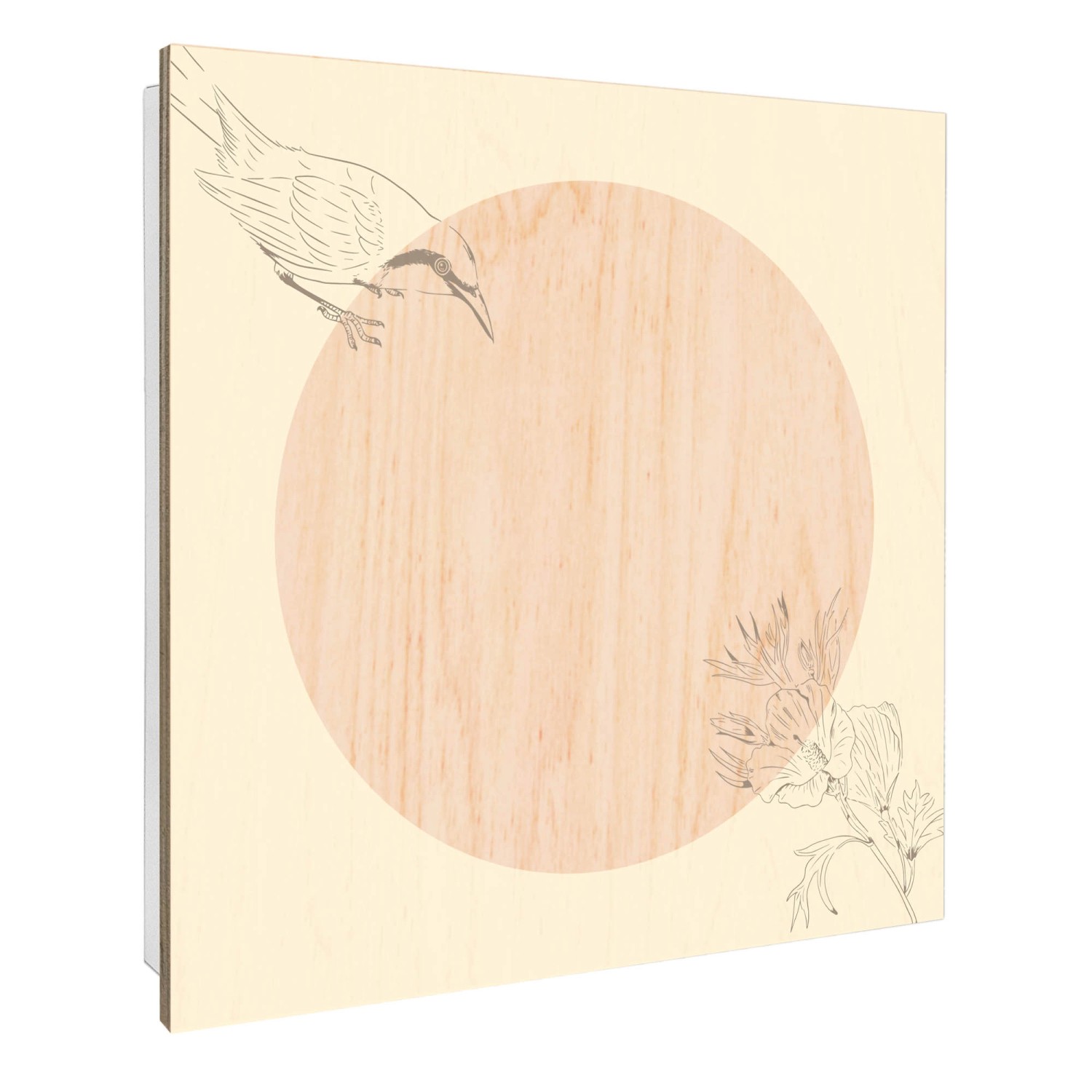Banjado Großer Schlüsselbox Holz 30x30cm Weiß Scharnier Rechts 50 Haken Sch günstig online kaufen