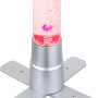 Globo LED-Stehlampe Mendoza, silberfarben, mit Wasser gefüllt, inklusive Fische und Kugeln.