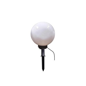 Dapo Garten Kugelleuchte Marlon 20cm mit Erdspieß Kunststoff IP44 Kabelgebunden